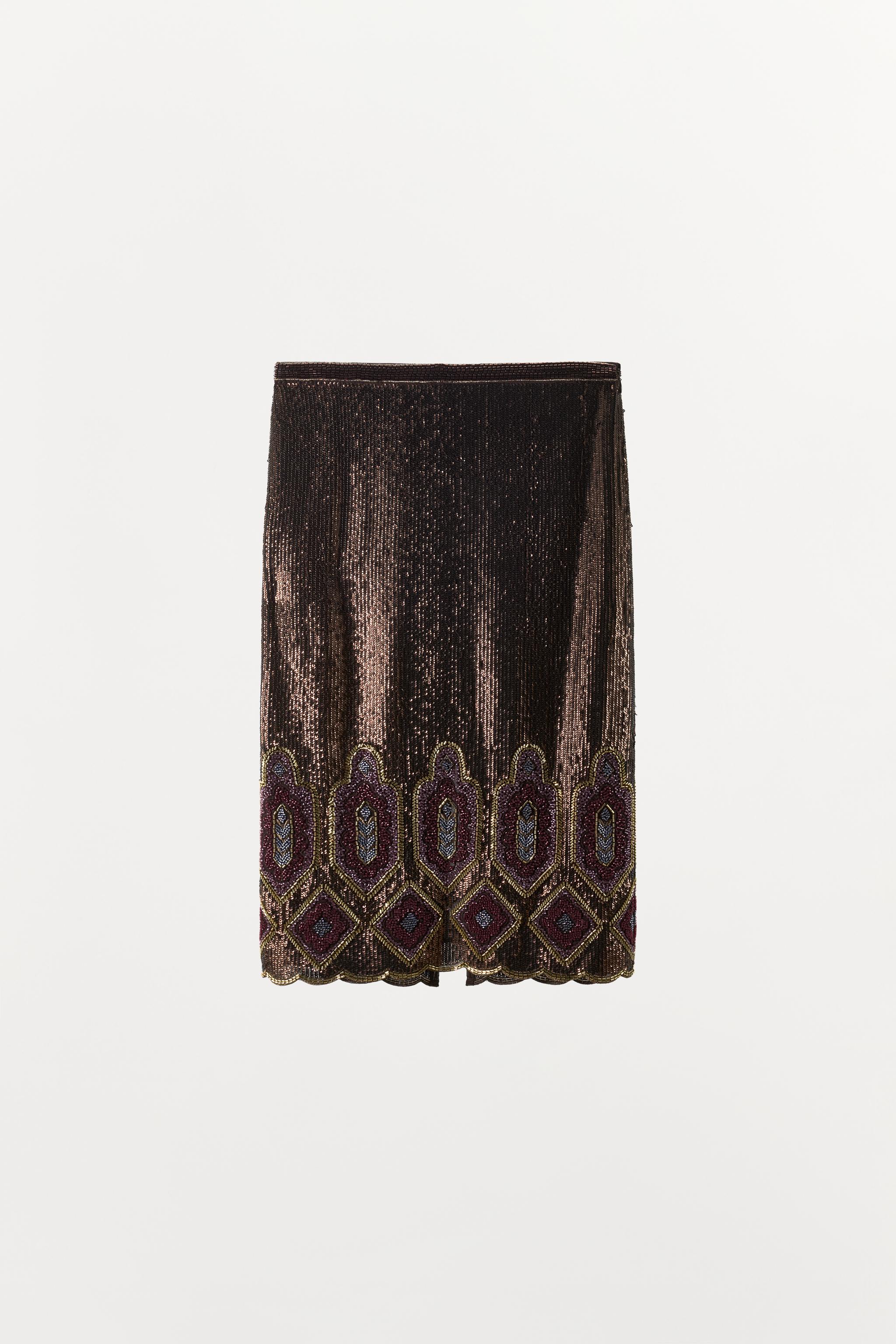 LIMITED EDITION BEADED MIDI SKIRT